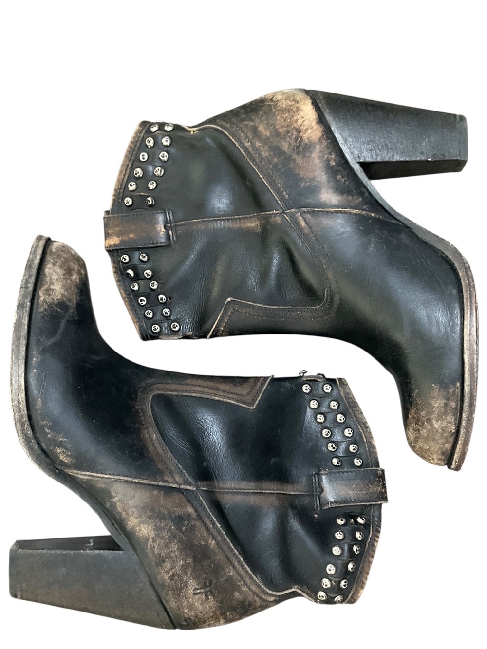 Frye Women’s Jenny Cut Stud Distressed Leather Ankle Boots Size 11 EUC - Picture 4 of 13